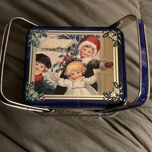 Vintage The Tin Box Company Kids Christmas Tin